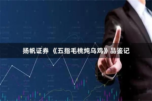 扬帆证券 《五指毛桃炖乌鸡》品鉴记
